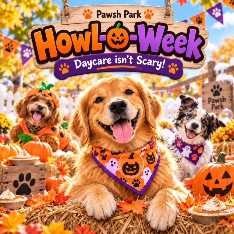 Howl-o-Week 2026 poster: five days of Halloween fun at Pawsh Park
